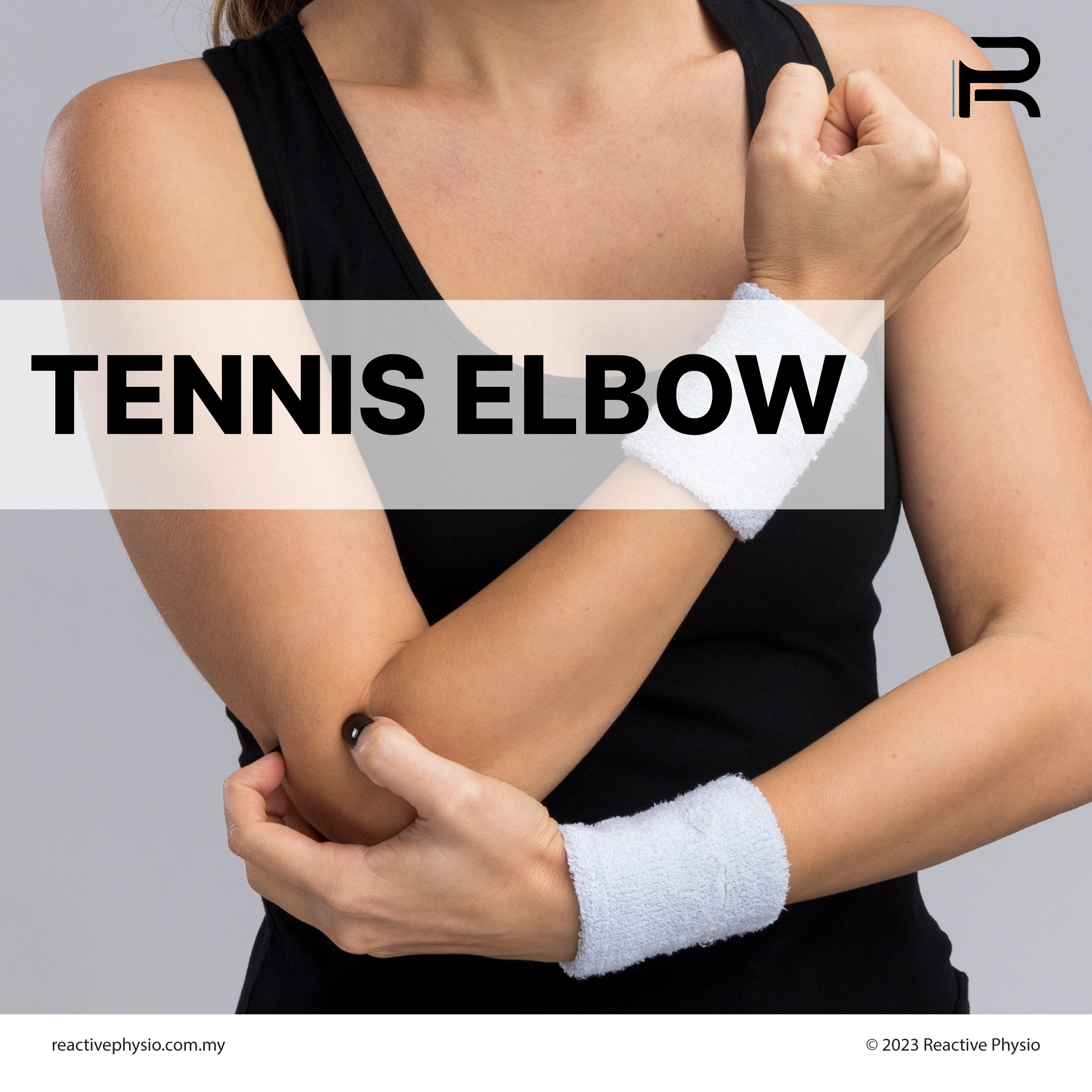 An cover image for introducing the fact of tennis elbow.